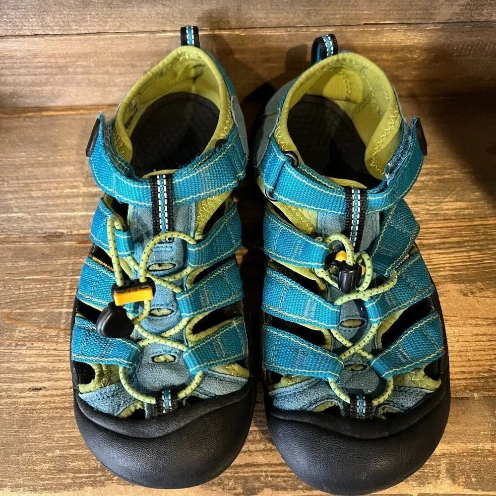 Childrens Big Kids‎ Keen Newport H2 Blue Waterproof Shoes Sandals Size 5 Y GUC